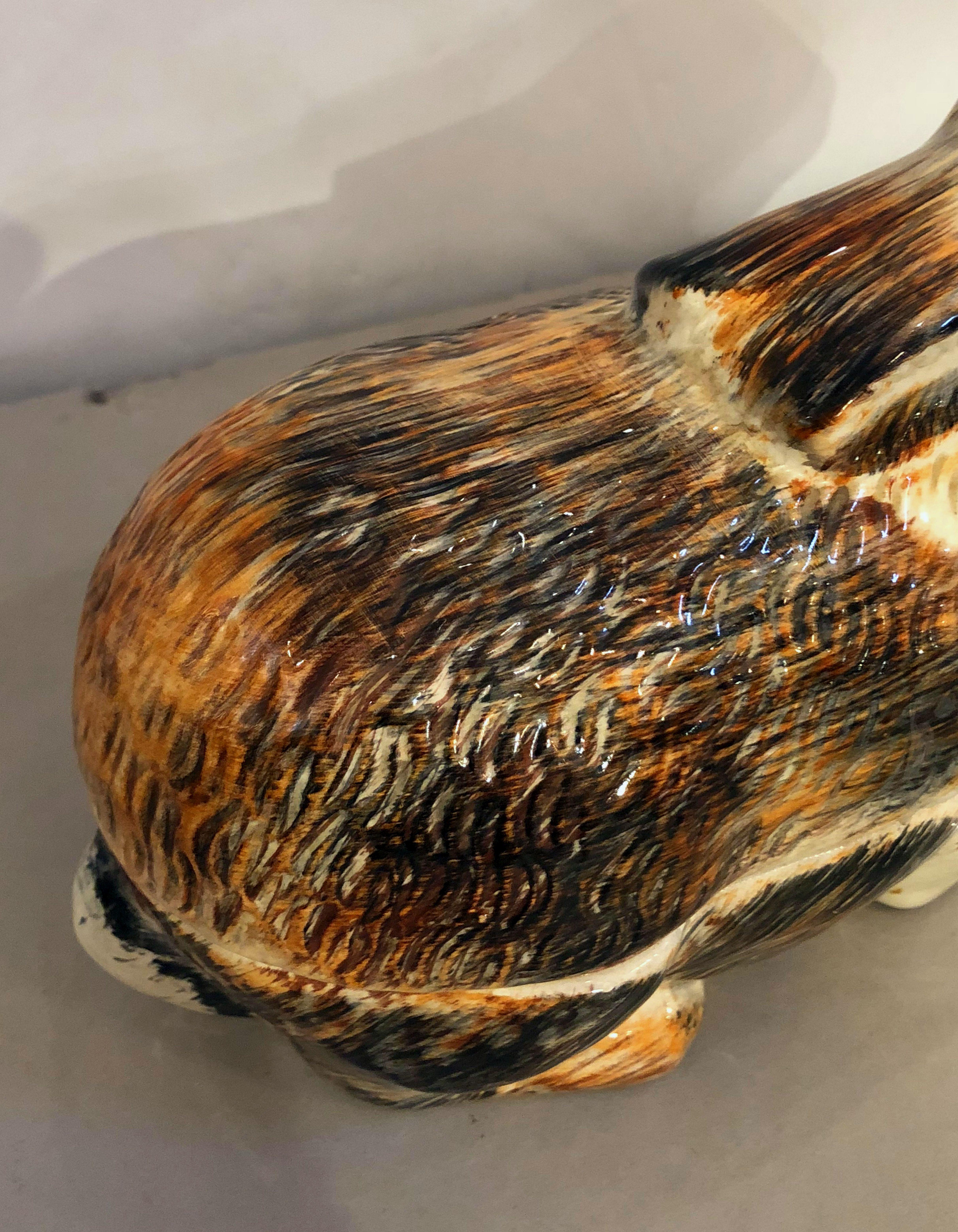 French Rabbit Tureen or Pate Dish by Michel Caugant 9