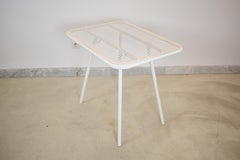 French 'Radar' Metal Garden Table by Rene Malaval, 1940s-1950s