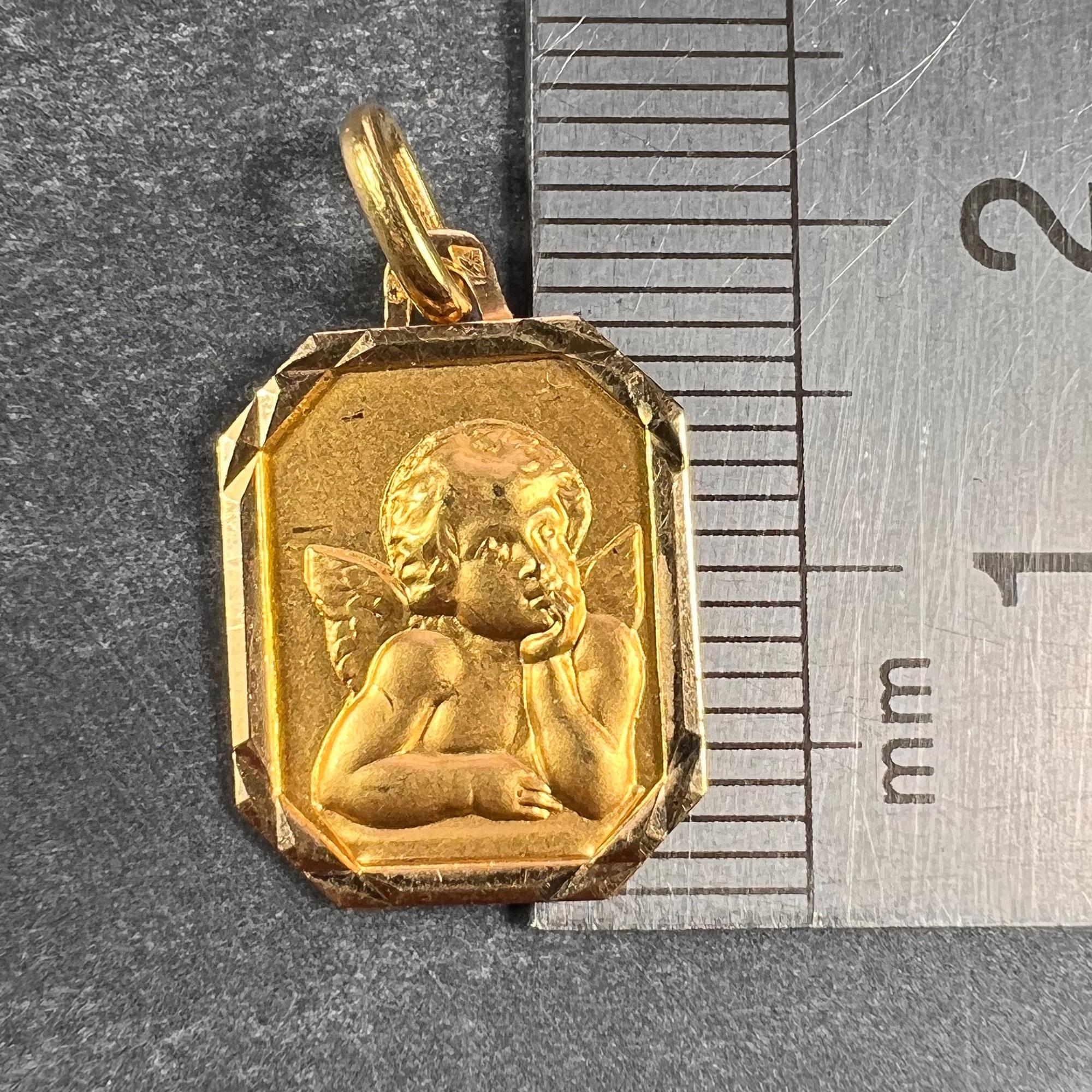 French Rafael’s Cherub 18K Yellow Gold Charm Pendant 4