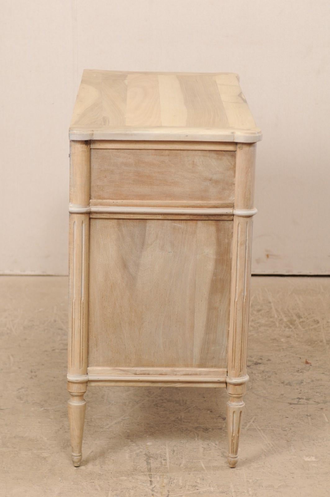 Bleached French Raised Neoclassical Style 3-Drawer Chest, Early 20th Century