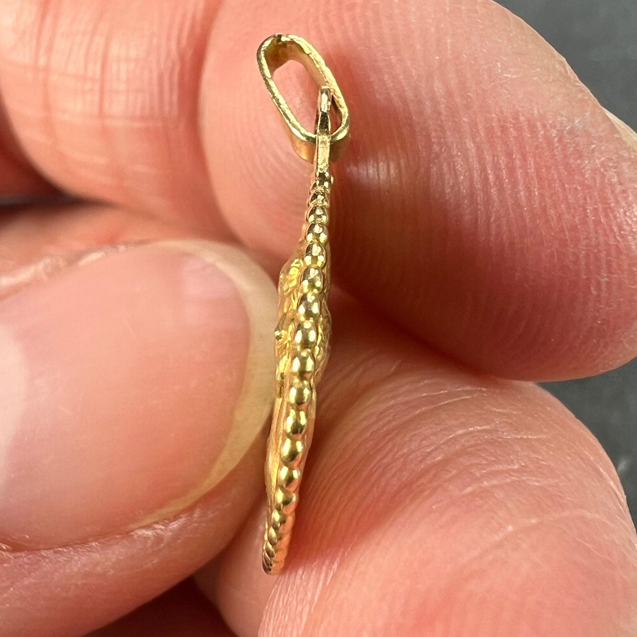 French Raphael’s Cherub 18K Yellow Gold Charm Pendant 5