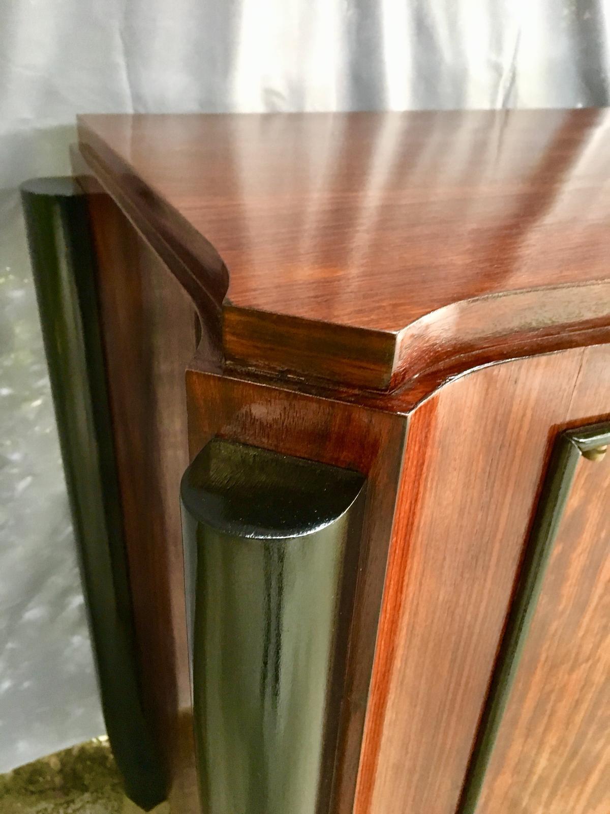 French Rare Art Deco Mahogany Sideboard by Maurice Jallot In Good Condition In Sofia, BG