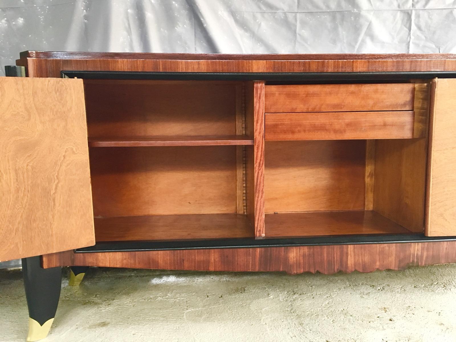 French Rare Art Deco Mahogany Sideboard by Maurice Jallot 2