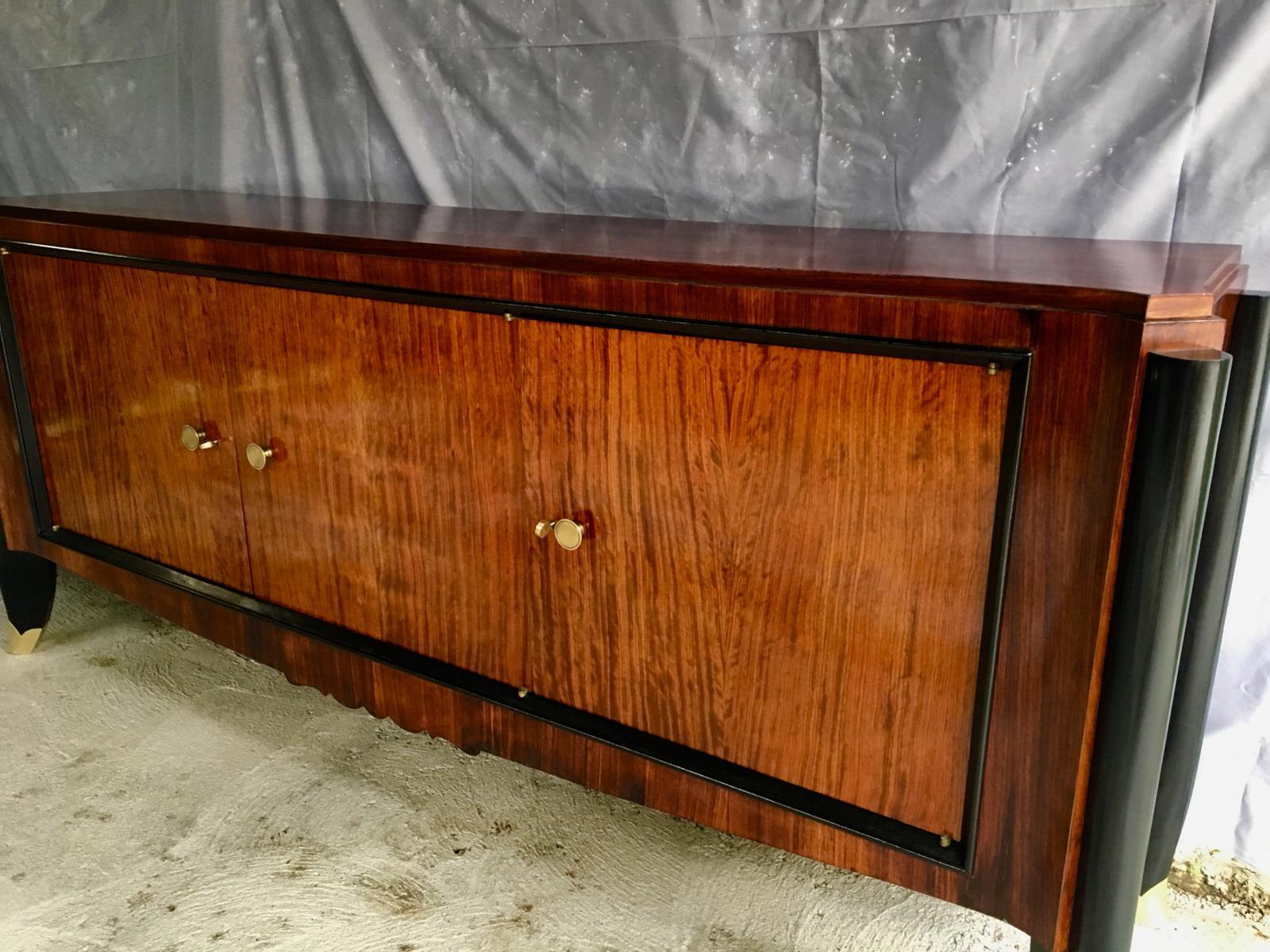 French Rare Art Deco Mahogany Sideboard by Maurice Jallot 3