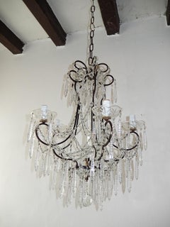 French Rare Cut Crystal with Center Spear Chandelier