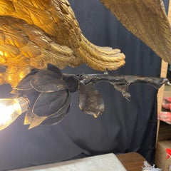 French Rare Museum Quality Carved Gold Gilt Eagle Chandelier