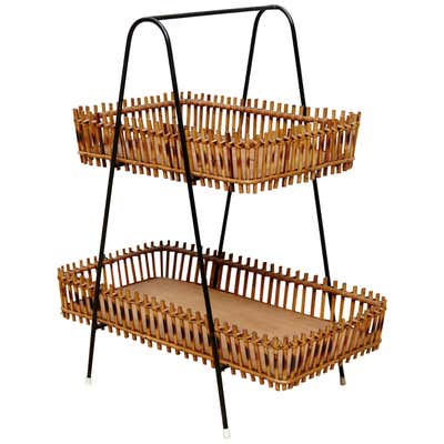 French Vinatge Magazine Rack in Metal, circa 1960 For Sale at 1stDibs