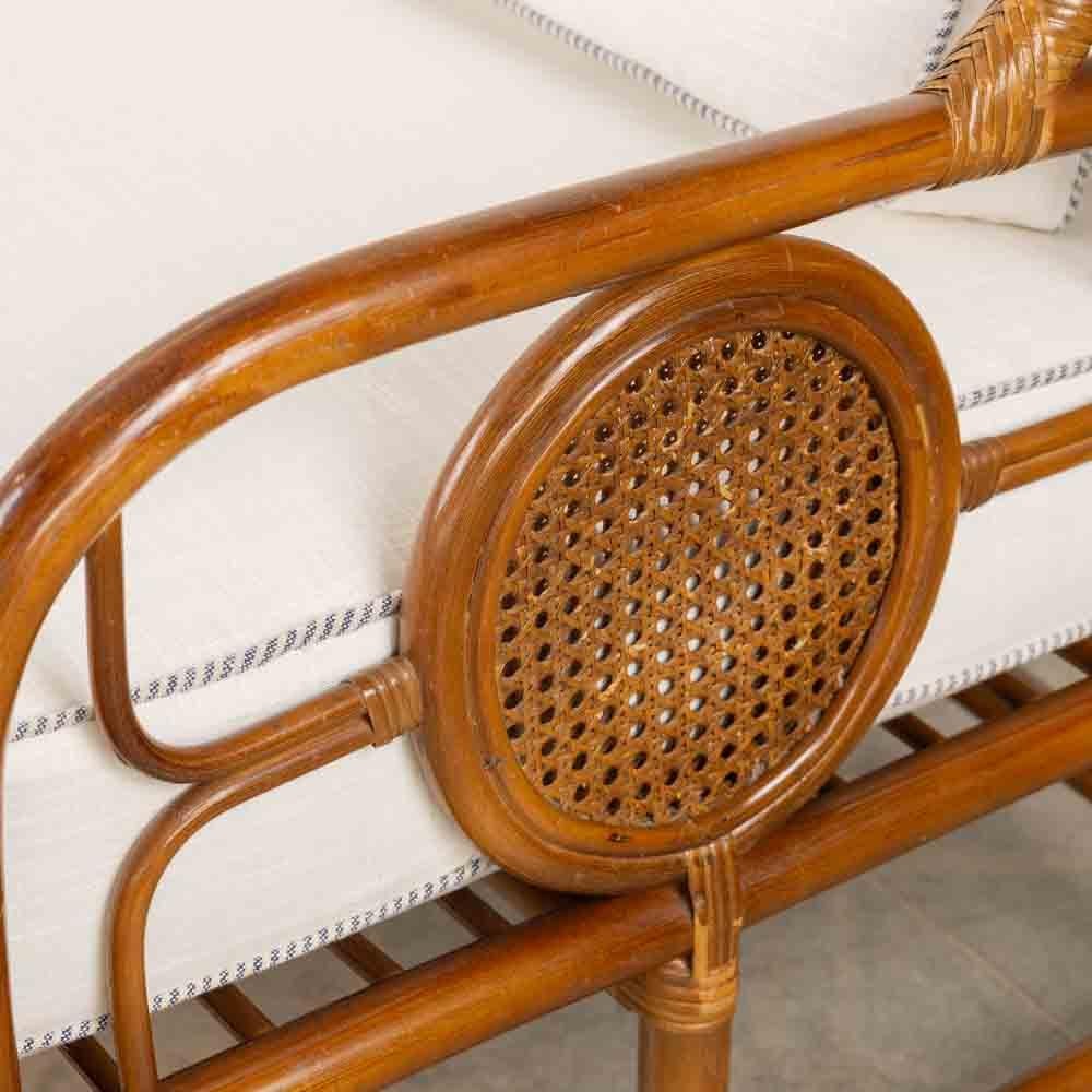 French Rattan and Cane Settee 5