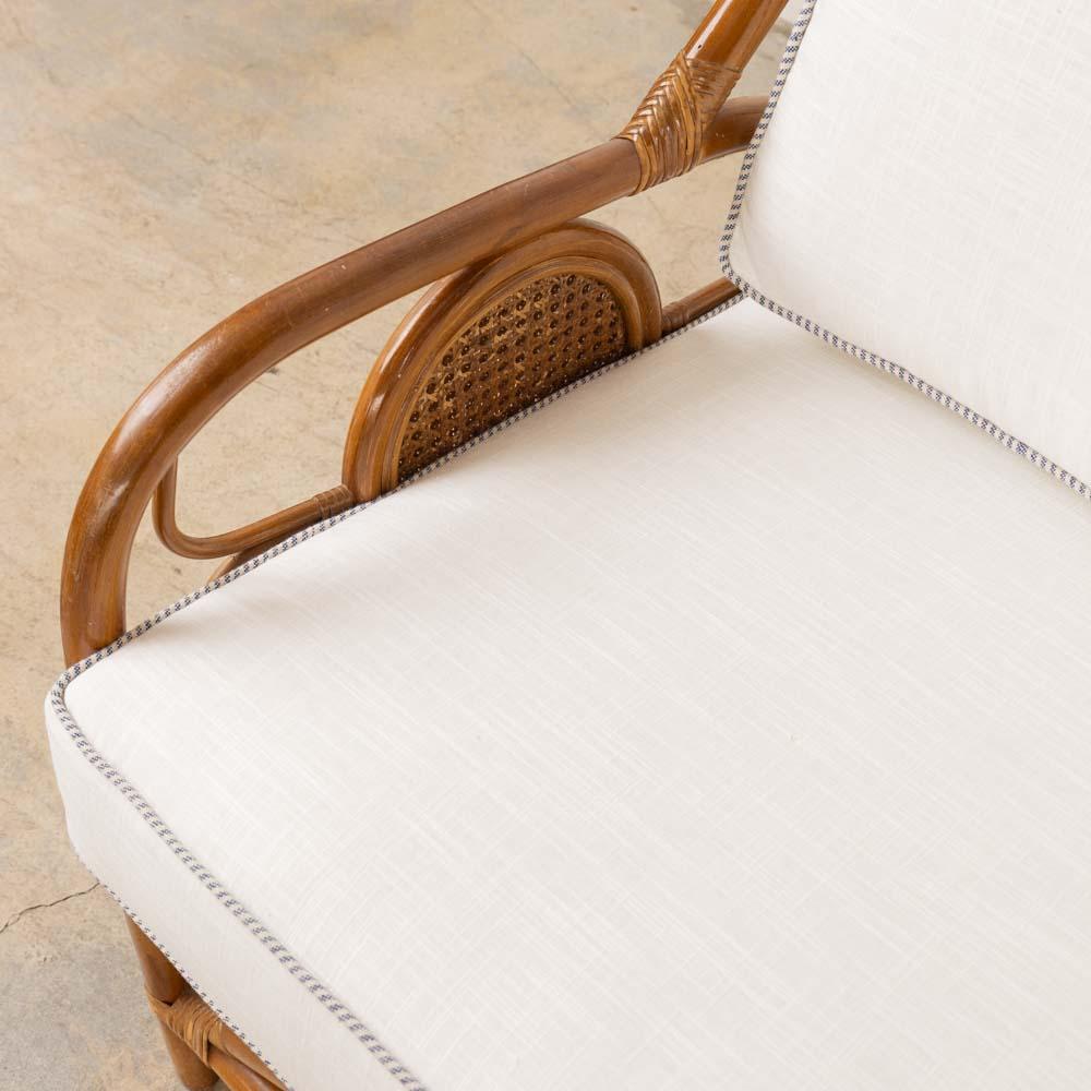 French Rattan and Cane Settee 7