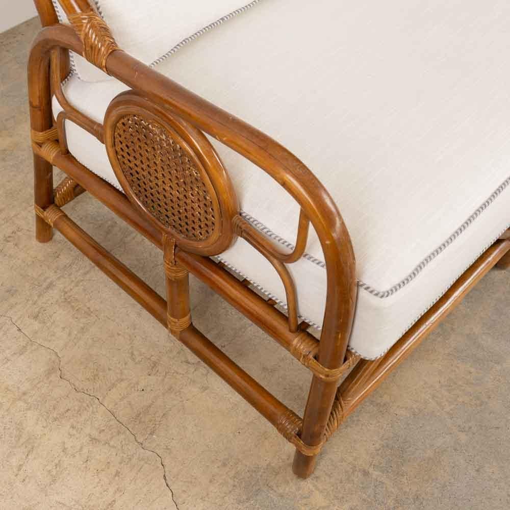 French Rattan and Cane Settee 8