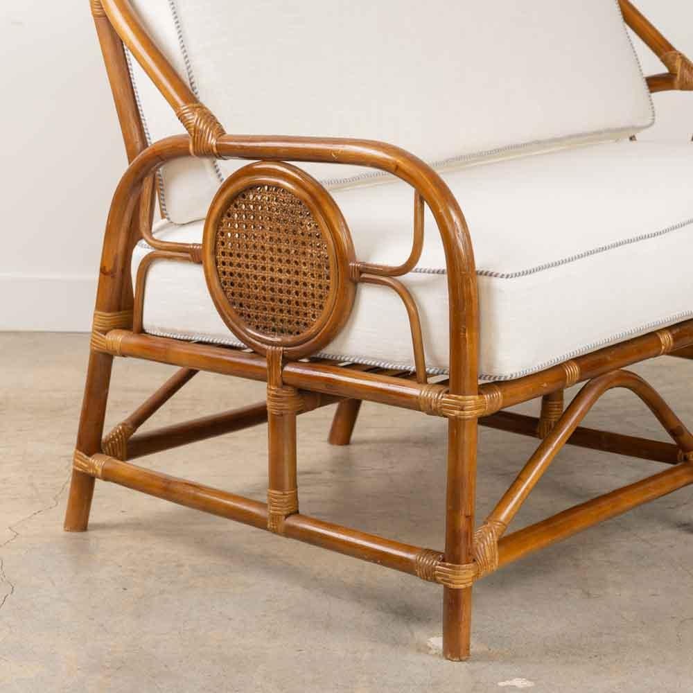 French Rattan and Cane Settee 10