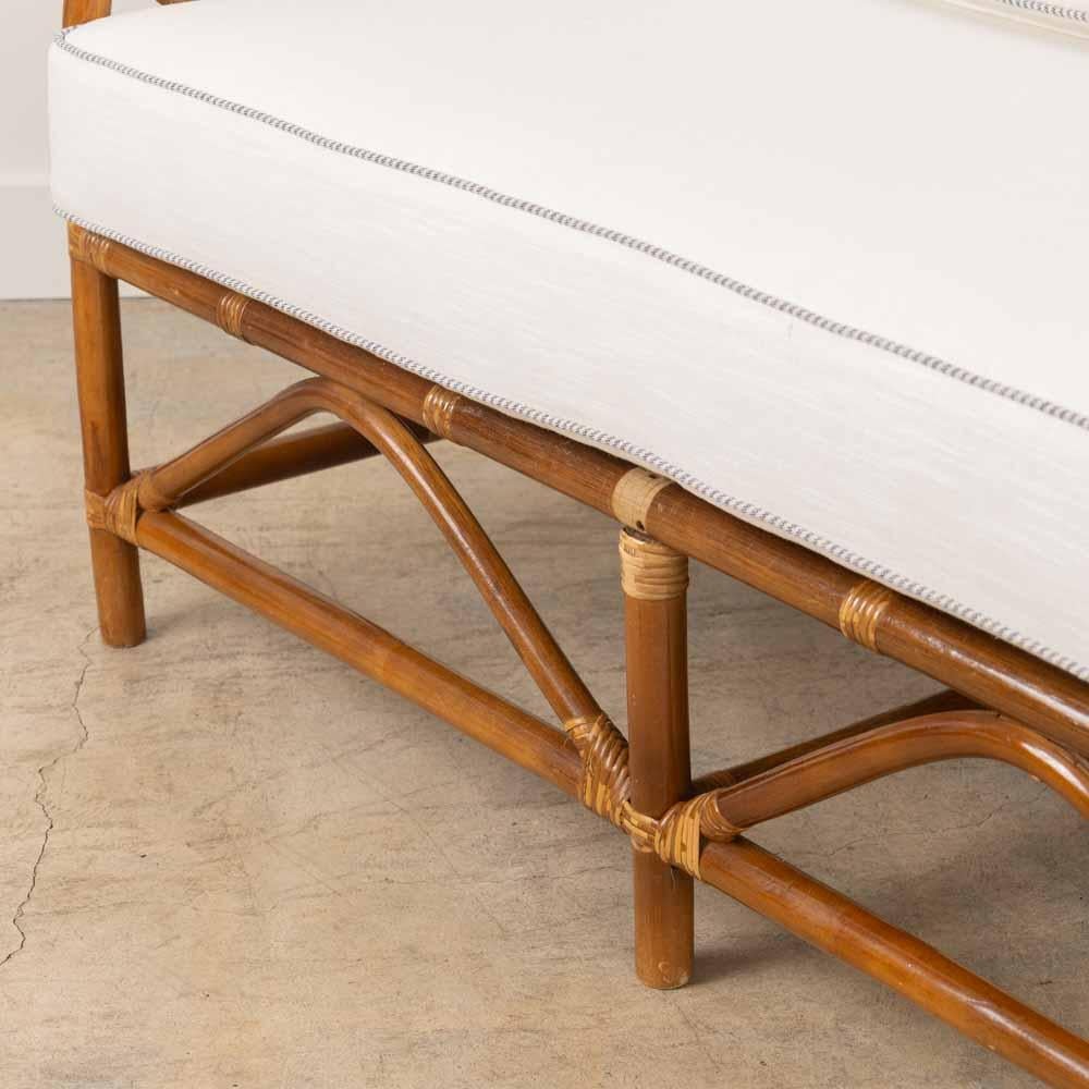 French Rattan and Cane Settee 4