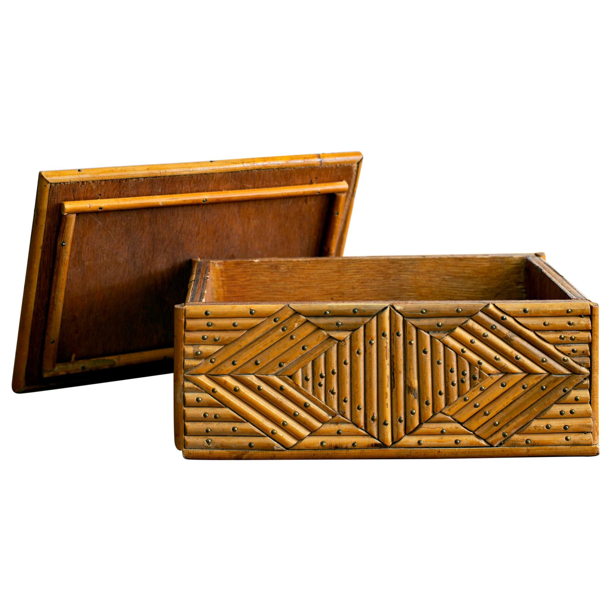French Rattan Box