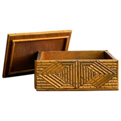 French Rattan Box