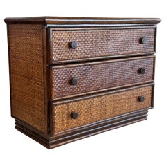 French rattan chest of drawers dating from the 1970s