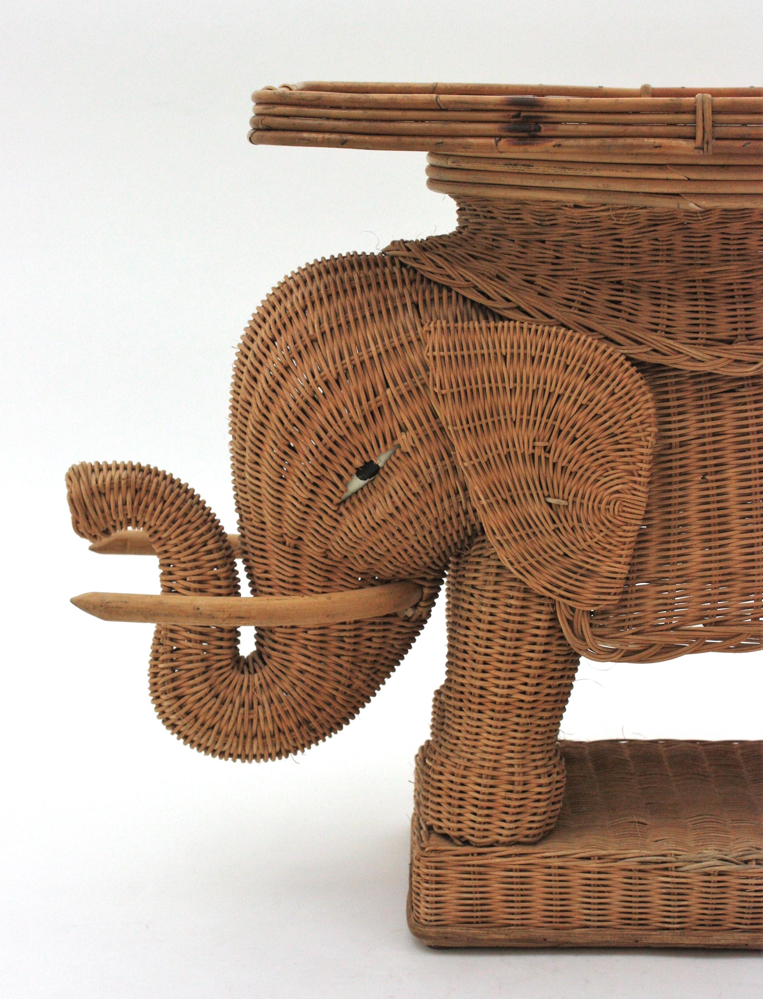 rattan elephant table