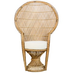 French Rattan Emmanuelle Peacock Chair