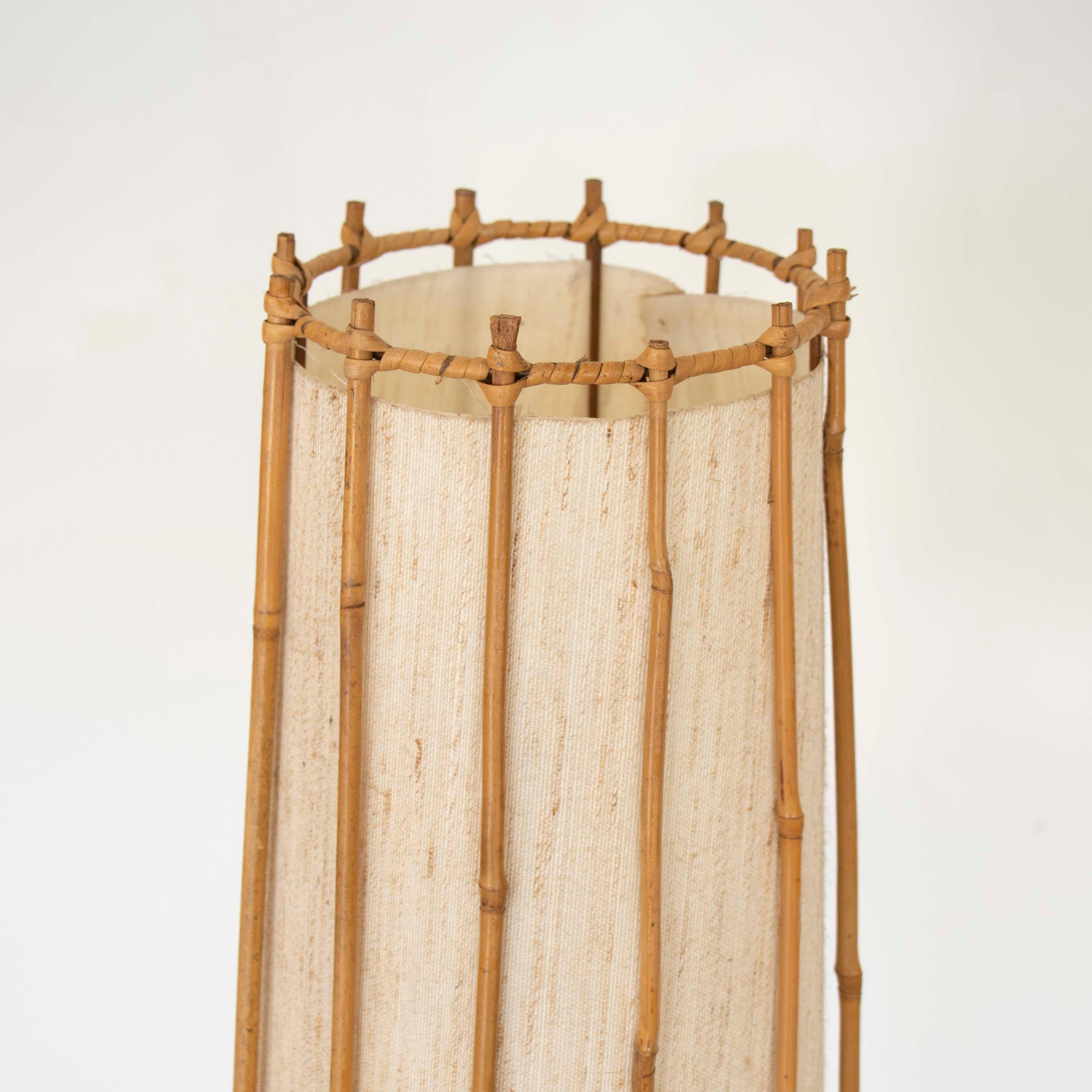 French Rattan Floor Lamp 2