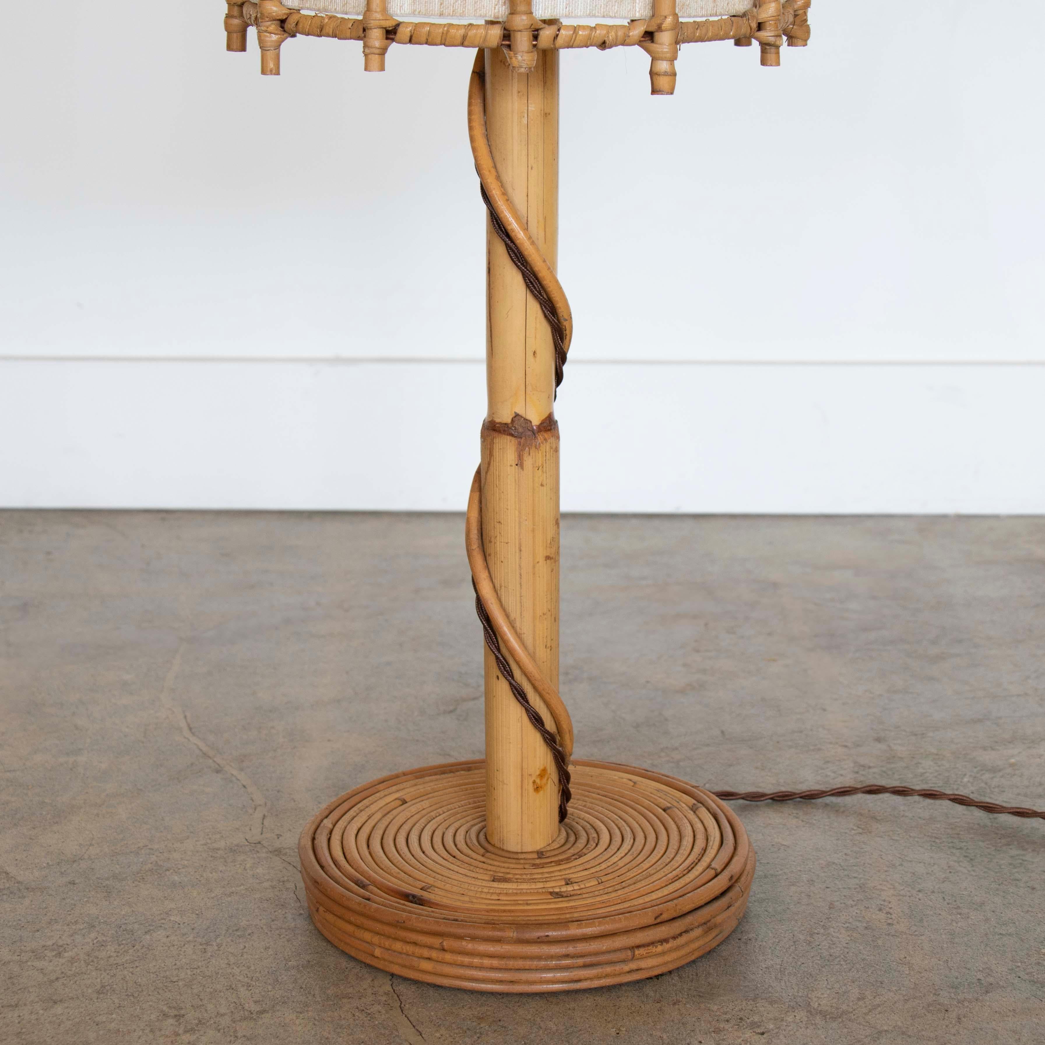 French Rattan Floor Lamp 4