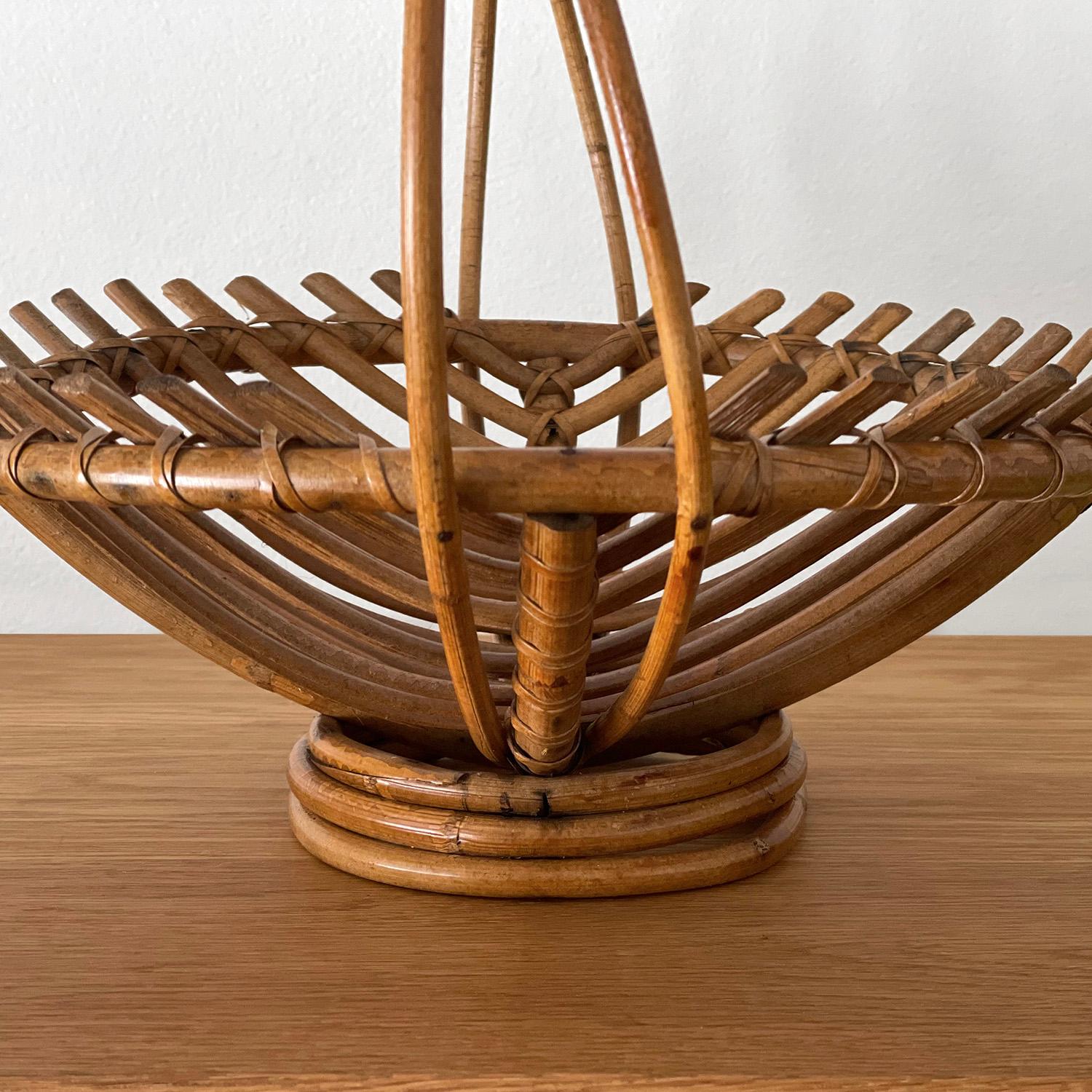 French Rattan Fruit Basket For Sale 2