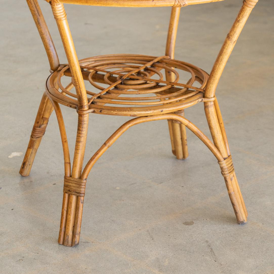 French Rattan Gueridon Table 3