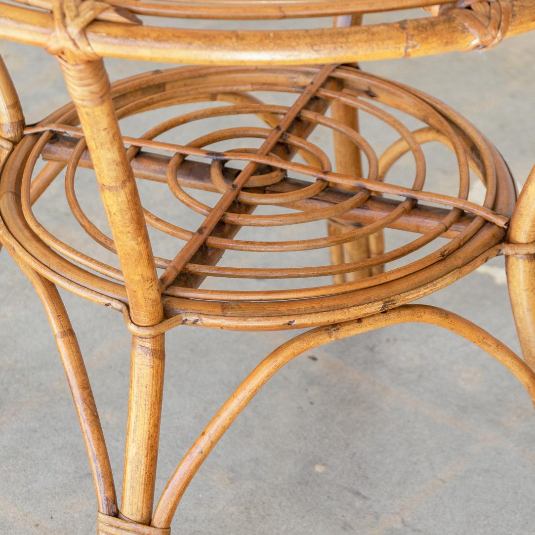 French Rattan Gueridon Table 4