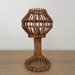 French Rattan Infinity Table Lamp
