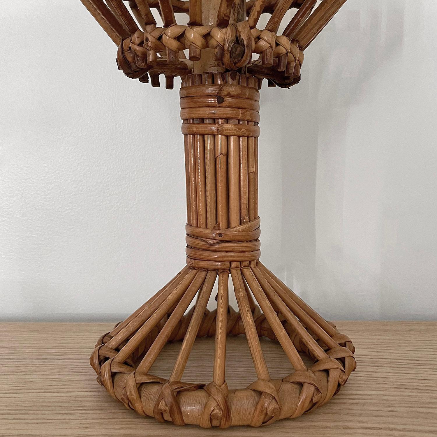 French Rattan Infinity Table Lamp  For Sale 1