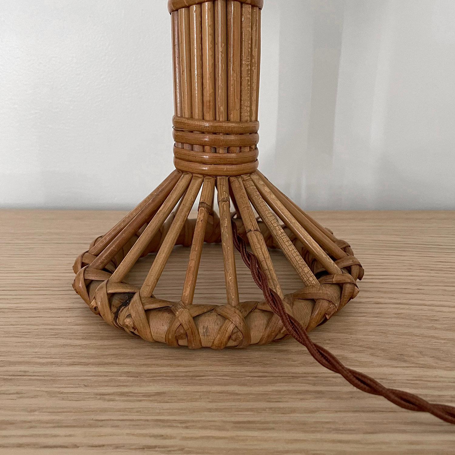 French Rattan Infinity Table Lamp  For Sale 2