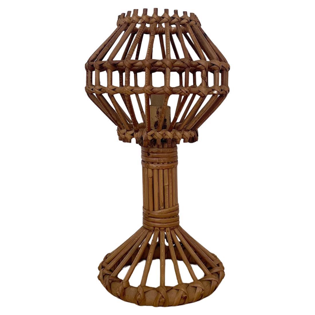 French Rattan Infinity Table Lamp 