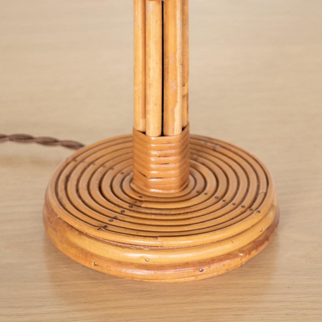 French Rattan Lamp by Louis Sognot 1