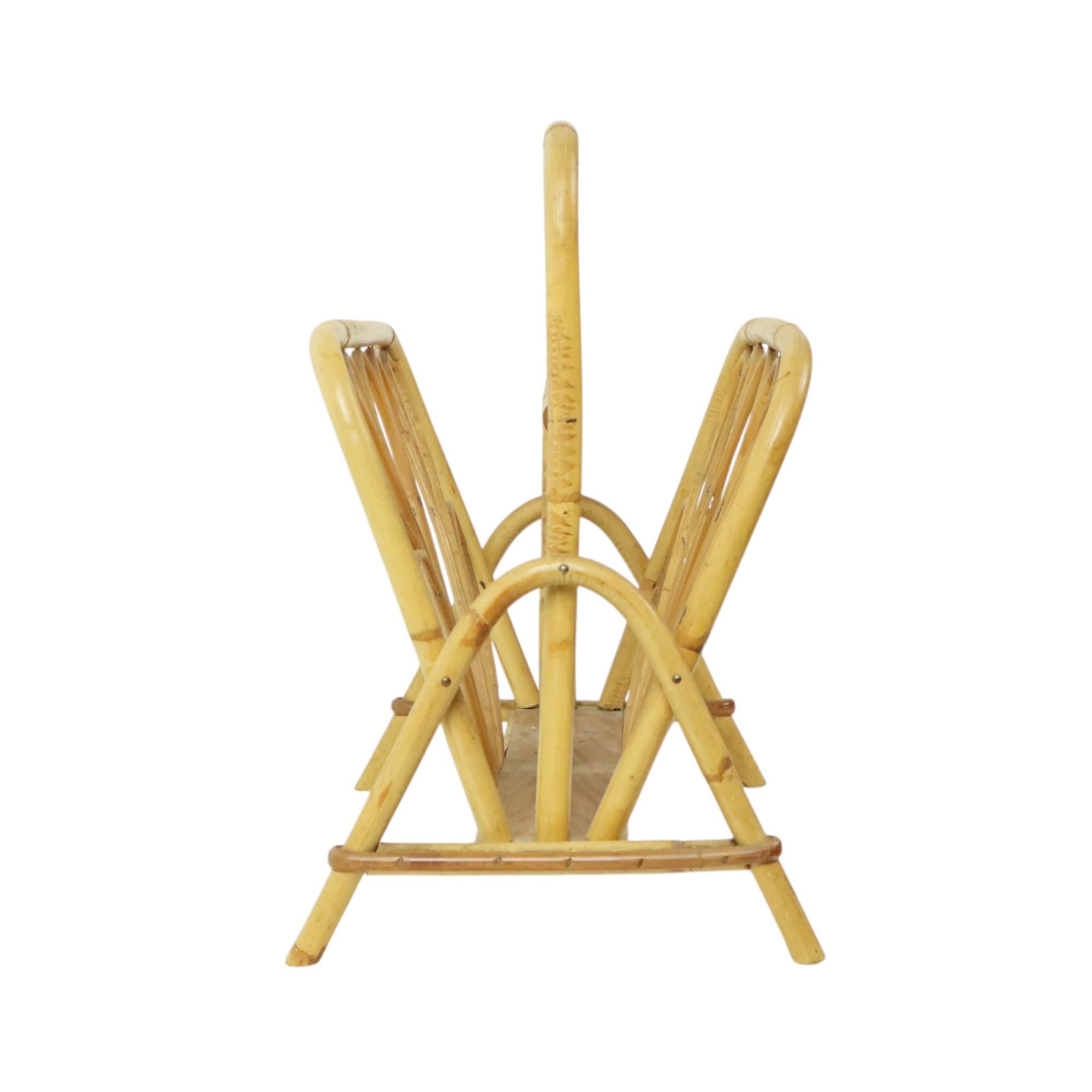 Portariviste in rattan francese in stile Boho anni Sessanta in vendita 6