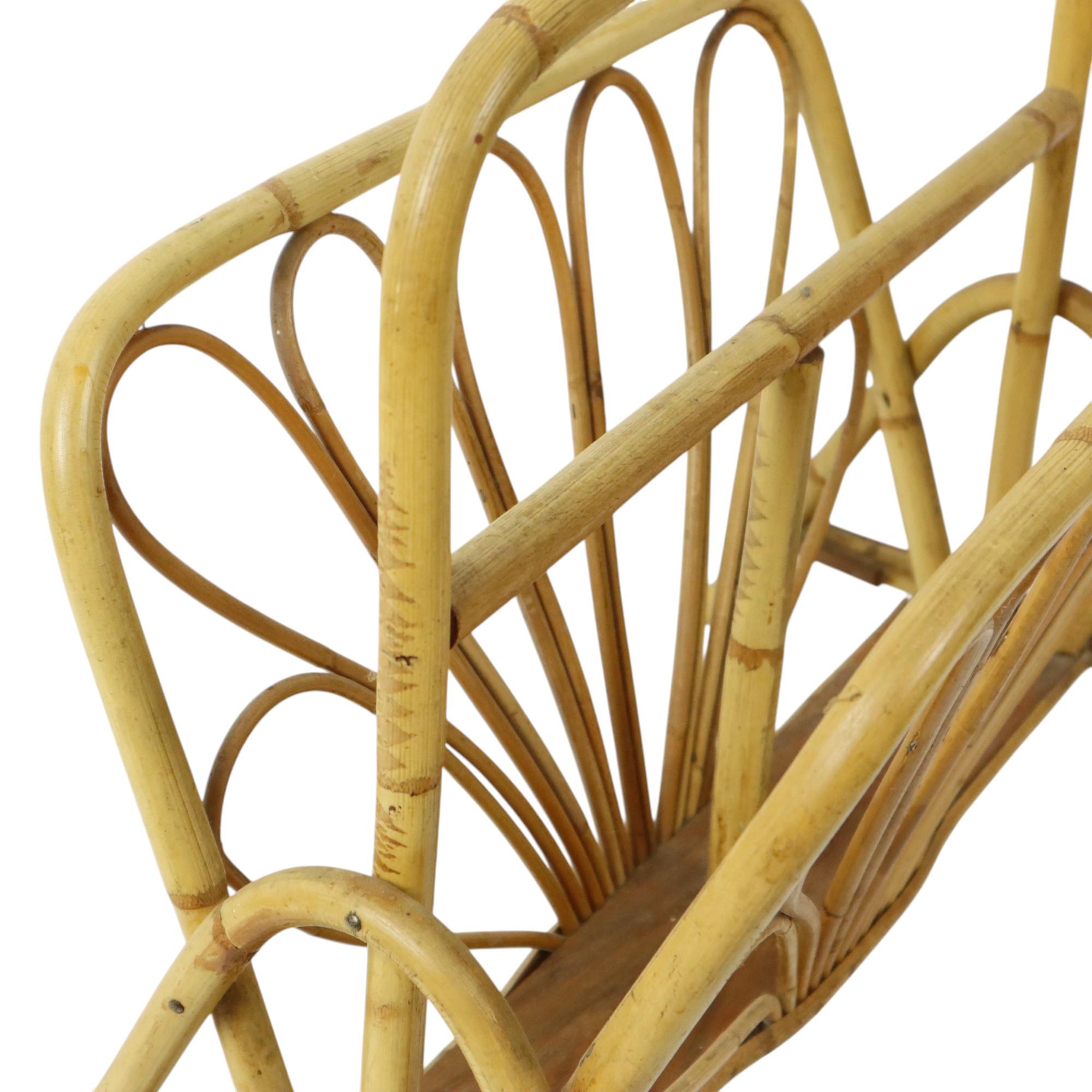 Portariviste in rattan francese in stile Boho anni Sessanta in vendita 8