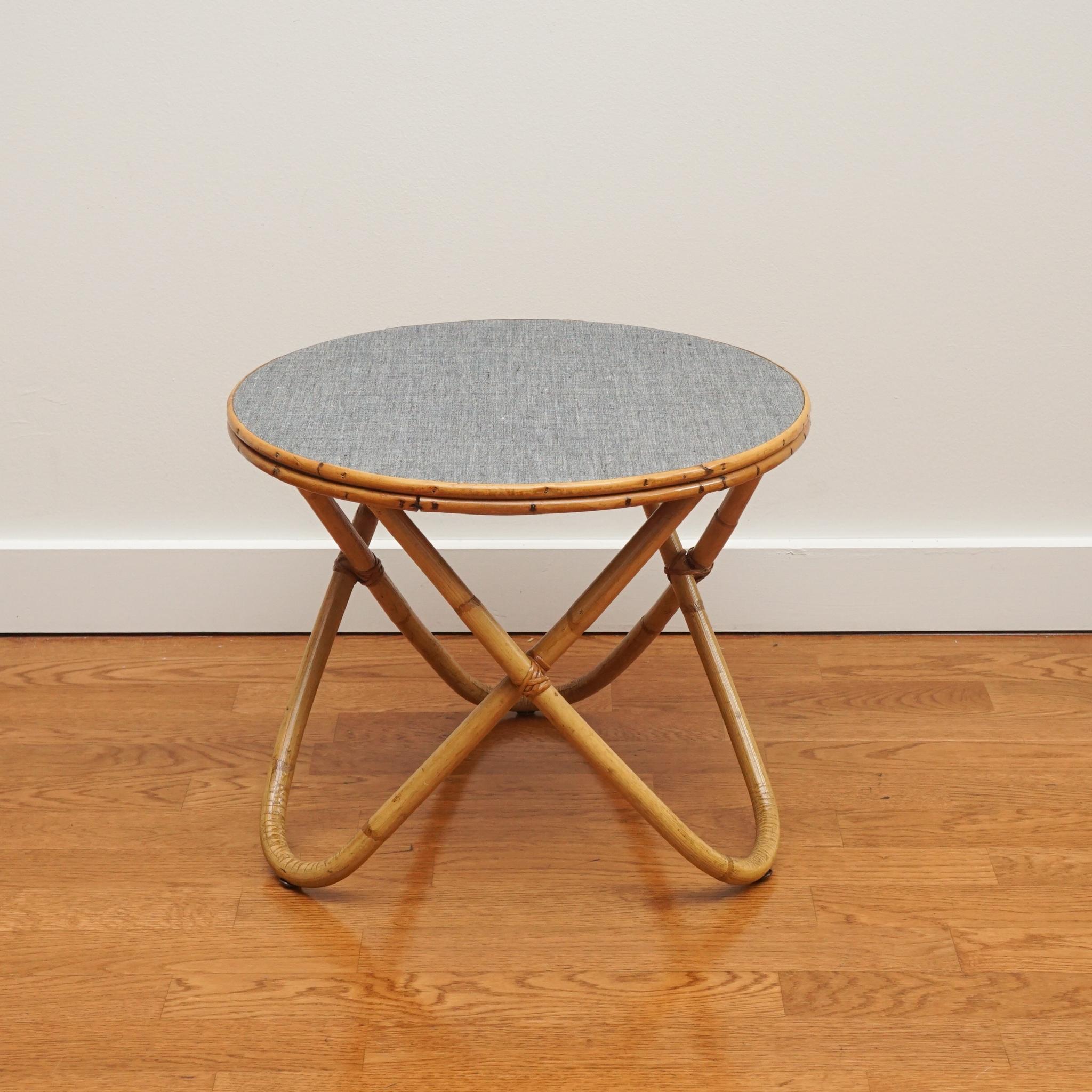 20th Century French Rattan Occasional Table