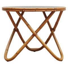 French Rattan Occasional Table