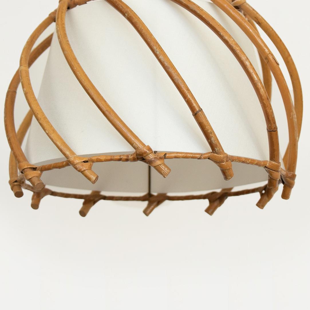 French Rattan Pendant Light 1