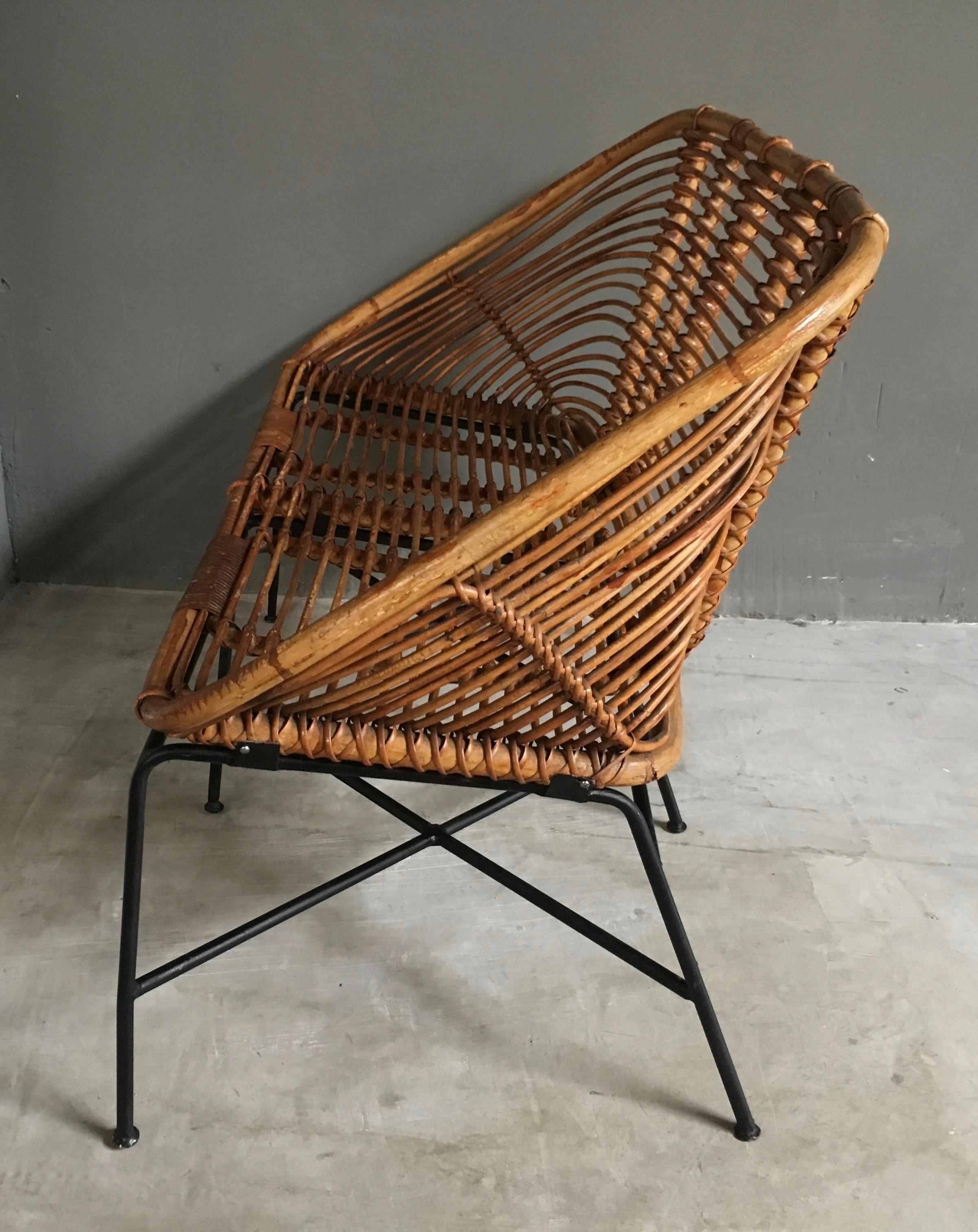 French Rattan Settee 2