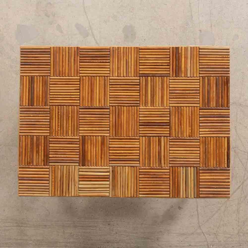 Französischer rattan-beistelltisch by Audoux Minet im Angebot 4