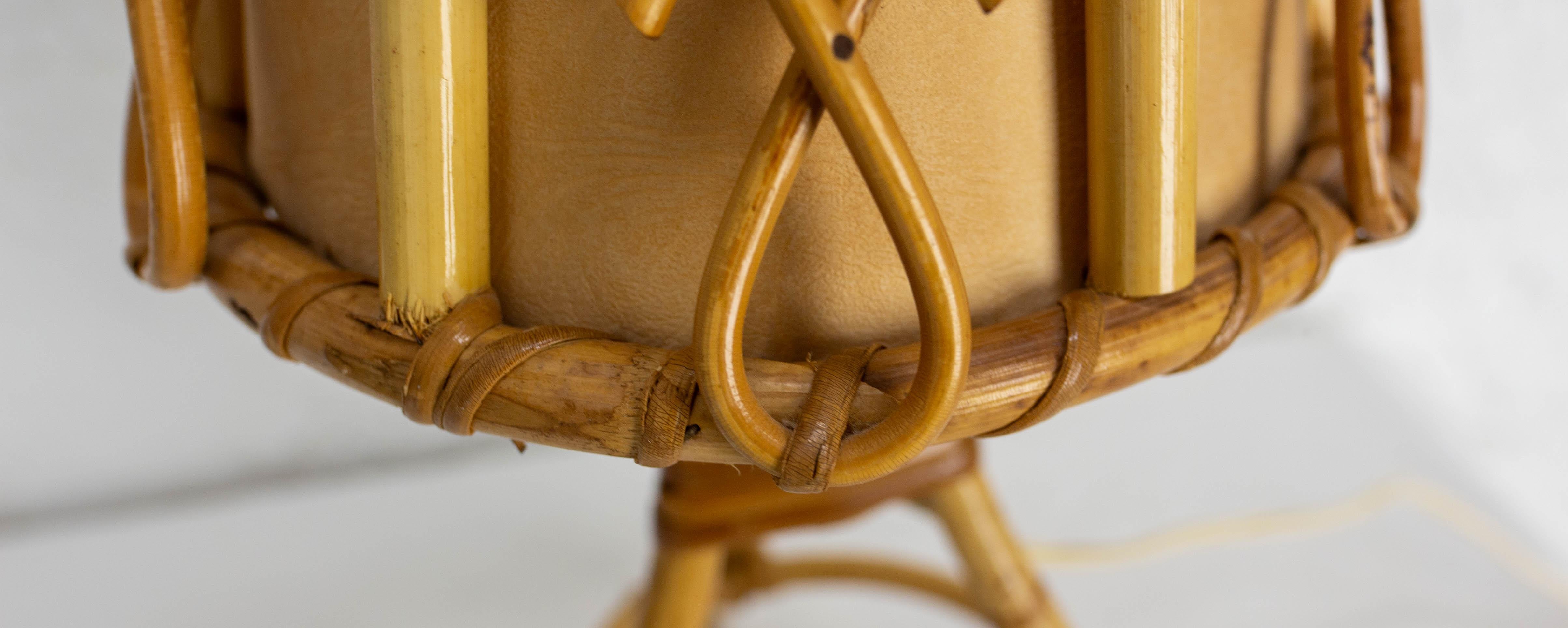 Lampe de table en rotin, circa 1950 en vente 3