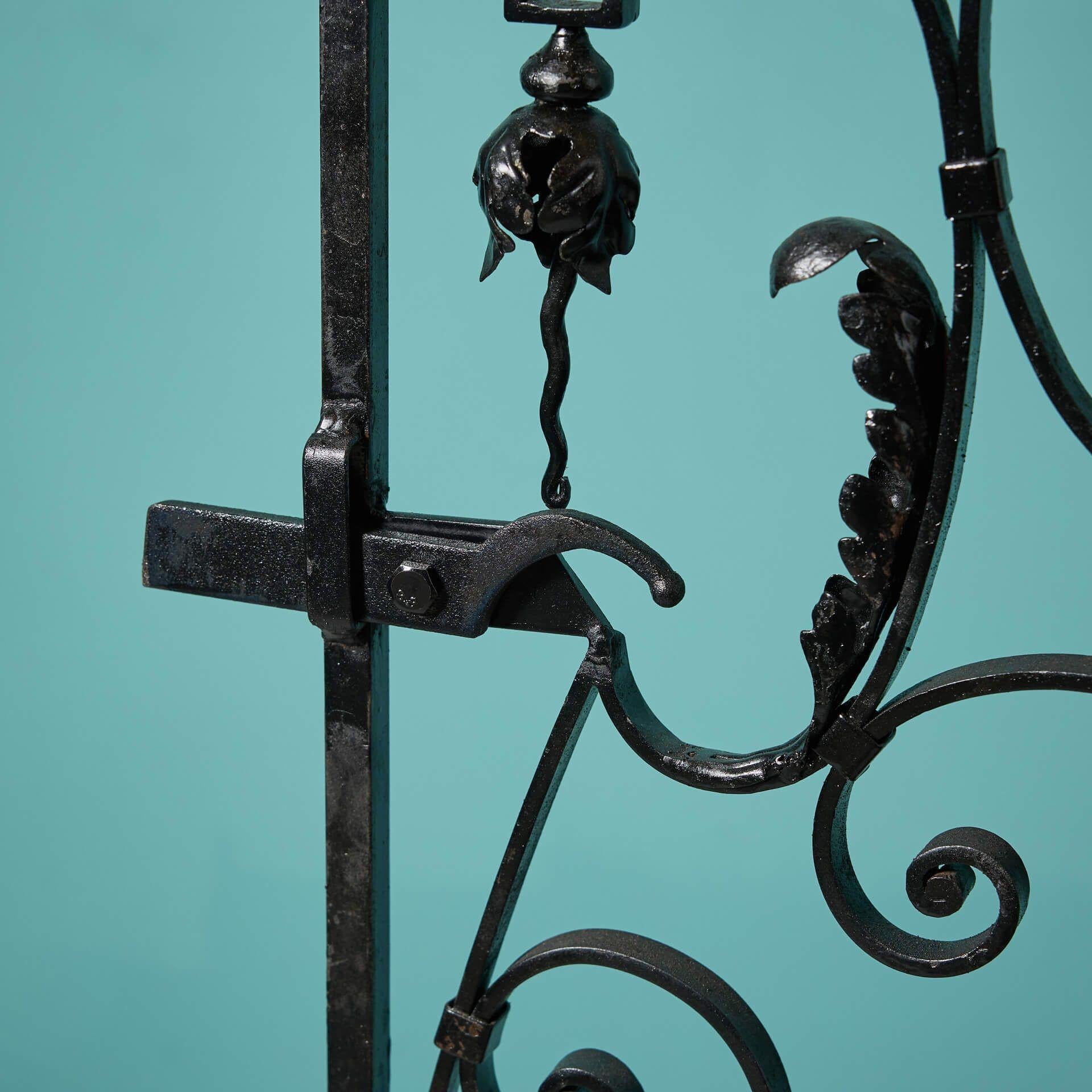 Victorian French Reclaimed Wrought Iron Pedestrian Gate For Sale