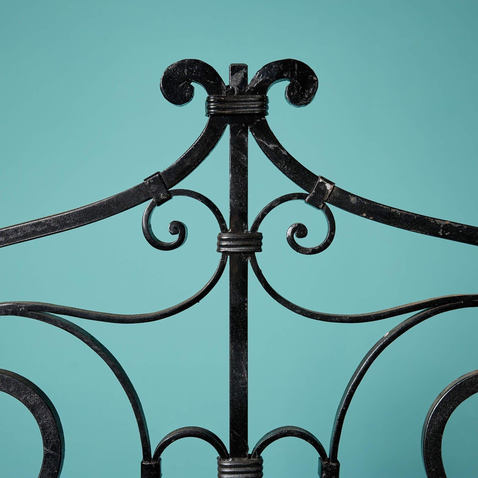 French Reclaimed Wrought Iron Pedestrian Gate In Fair Condition For Sale In Wormelow, Herefordshire
