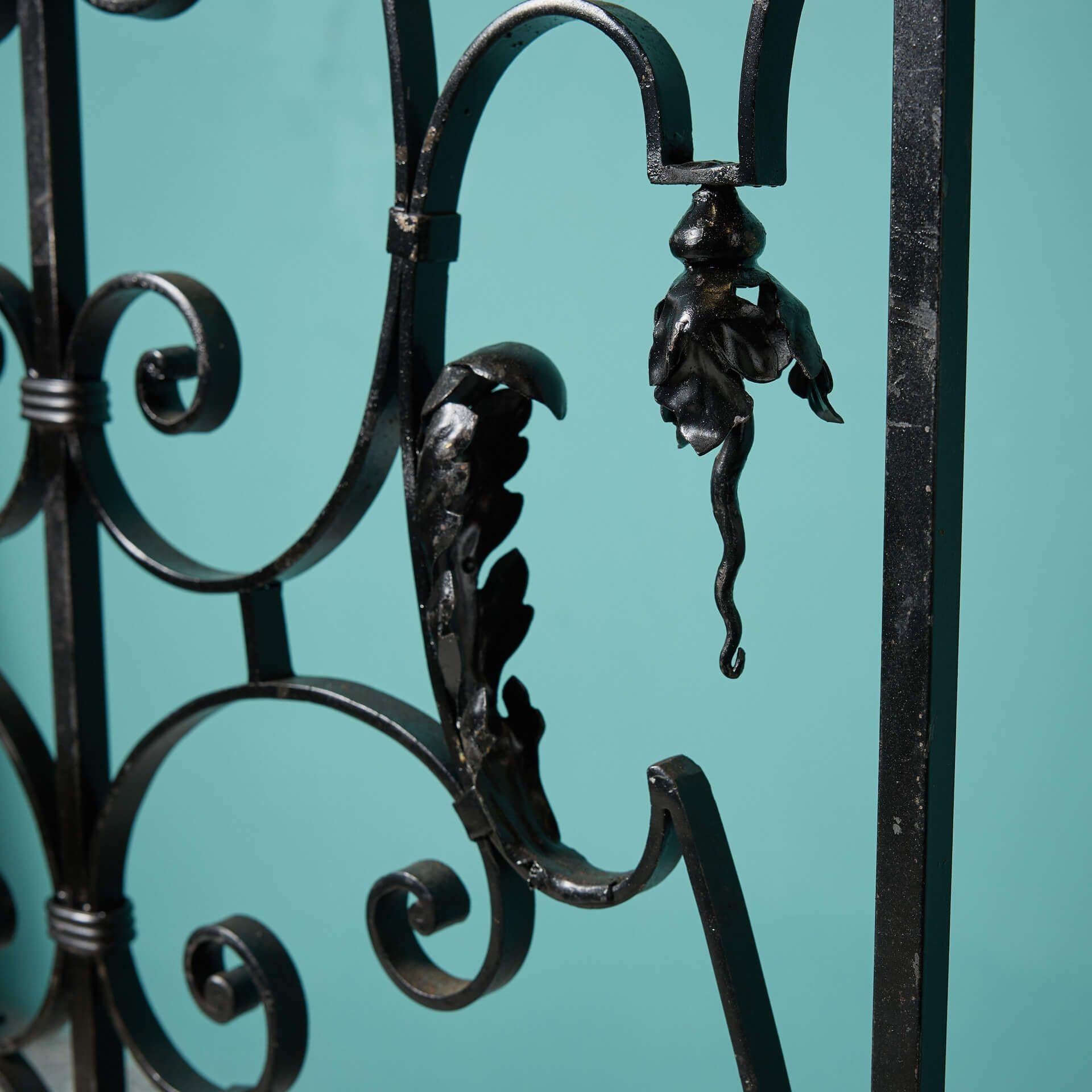 20th Century French Reclaimed Wrought Iron Pedestrian Gate For Sale