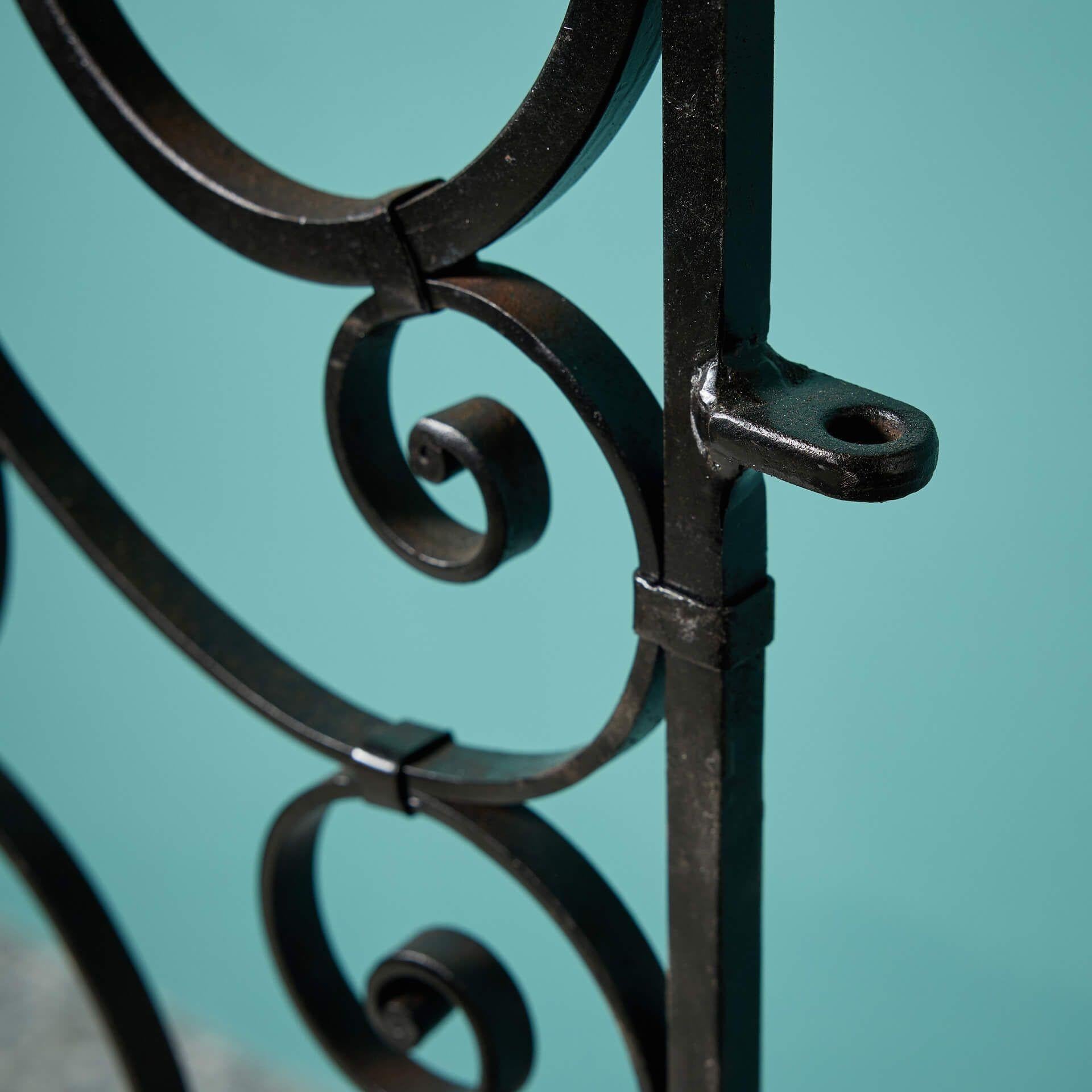 Metal French Reclaimed Wrought Iron Pedestrian Gate For Sale
