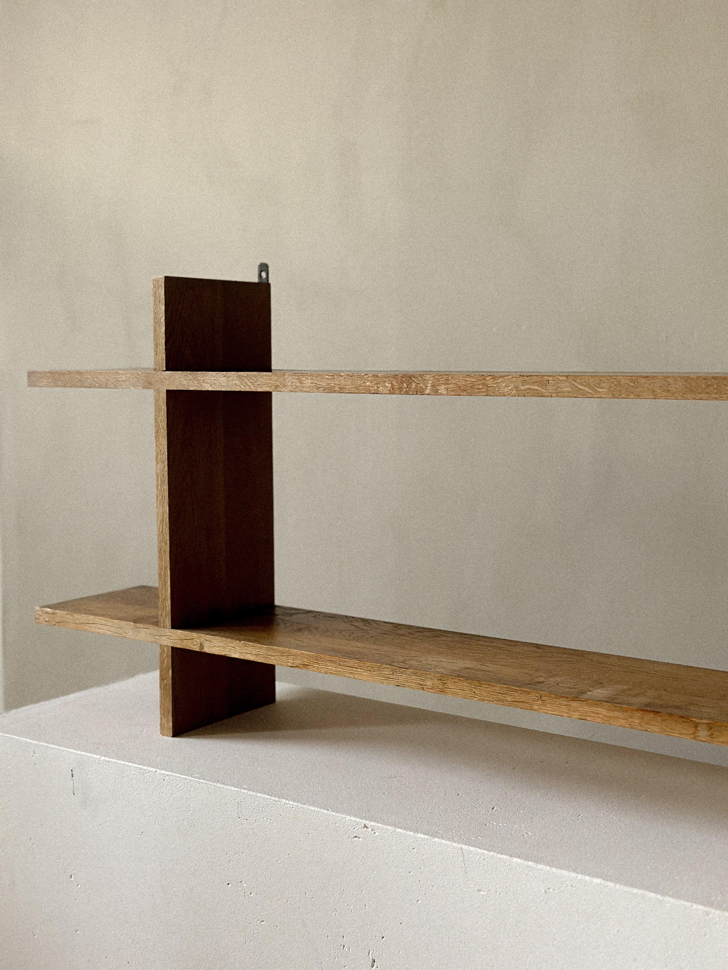 French Reconstruction Era Oak Wall Shelf, France, c. 1950s For Sale 1