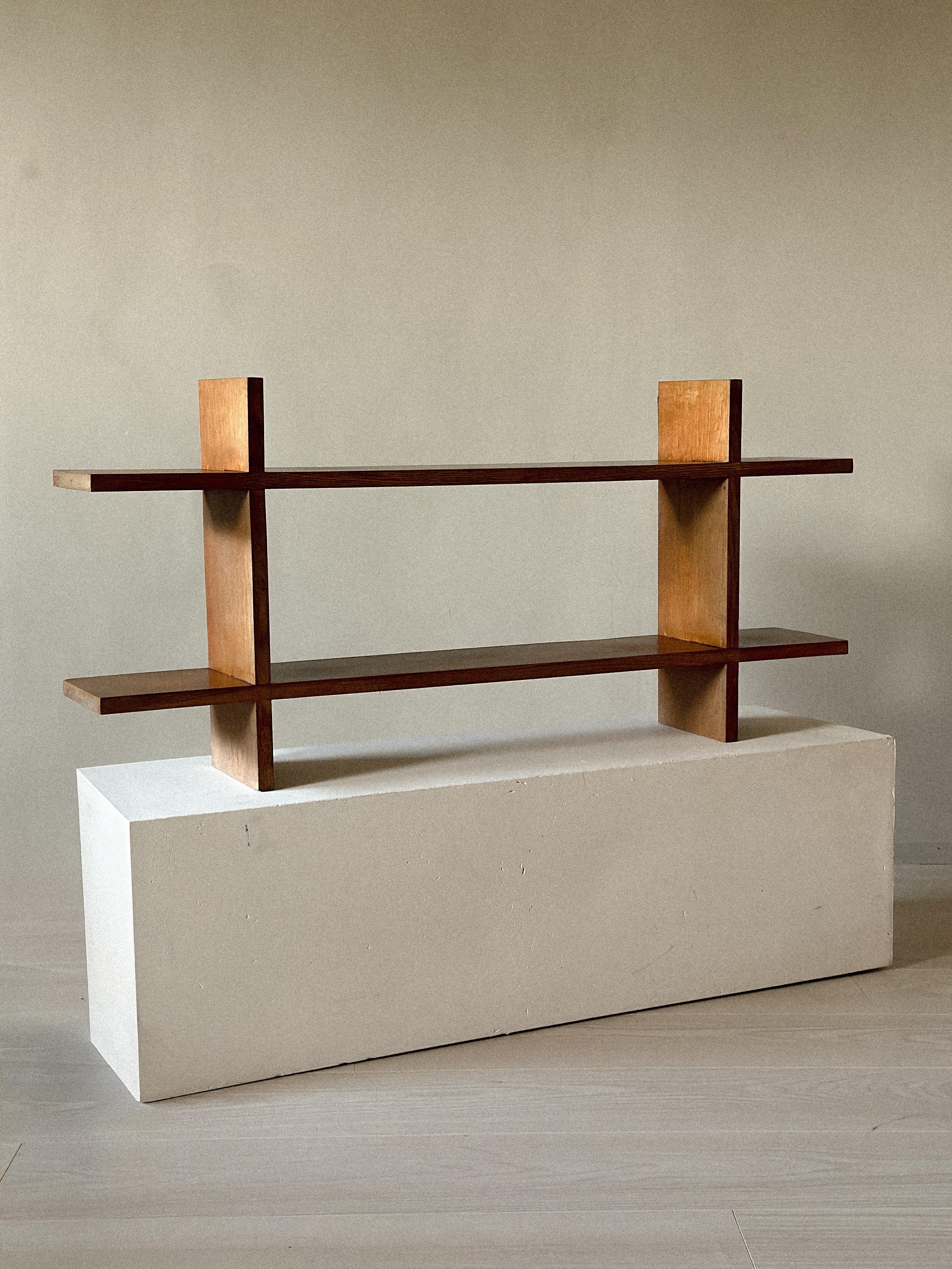French Reconstruction Era Oak Wall Shelf, France, c. 1950s For Sale 1