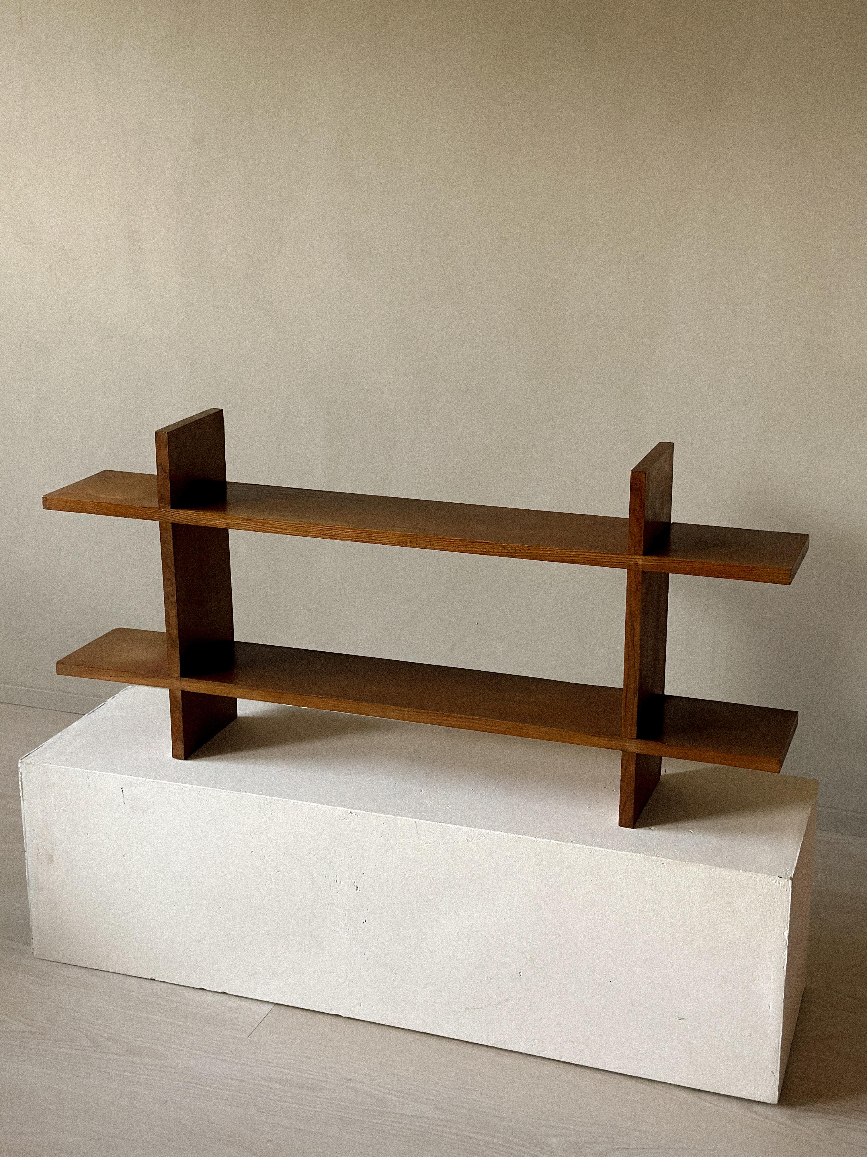 French Reconstruction Era Oak Wall Shelf, France, c. 1950s For Sale 3