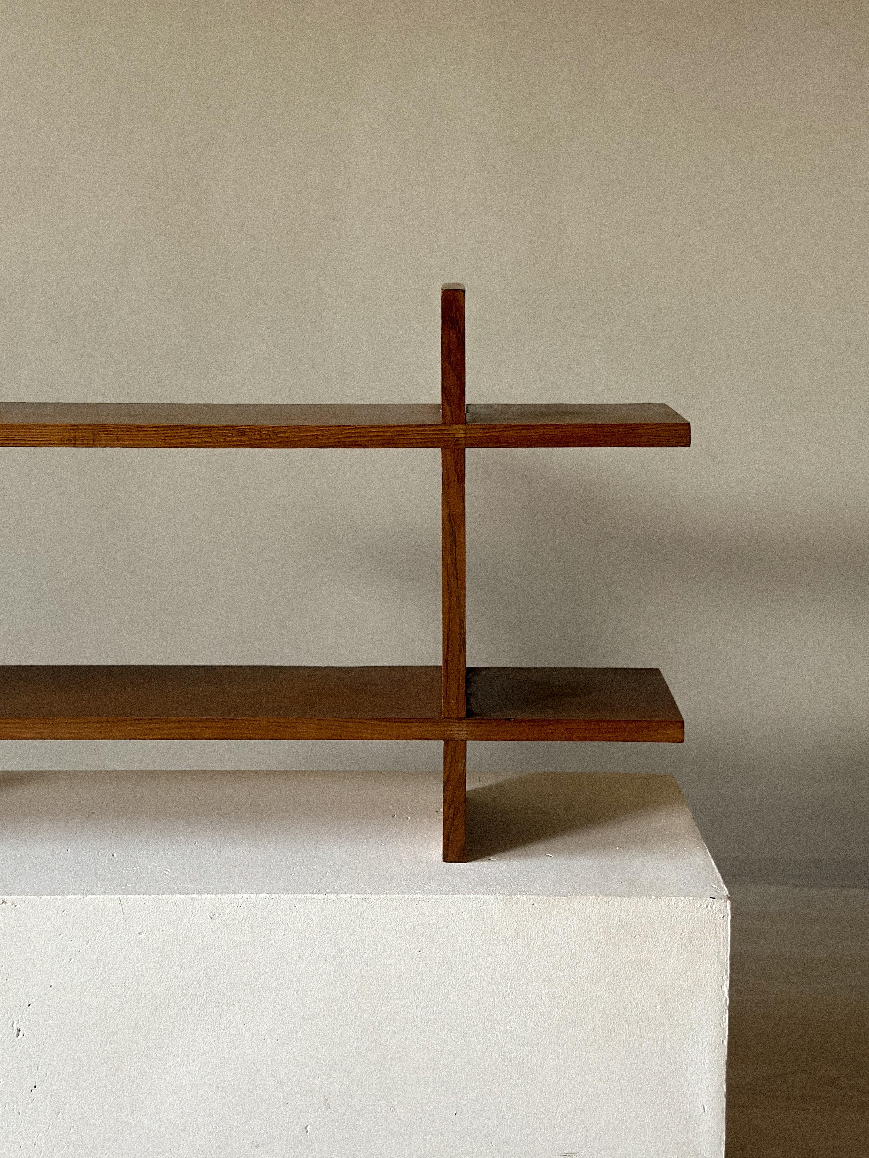 French Reconstruction Era Oak Wall Shelf, France, c. 1950s For Sale 4