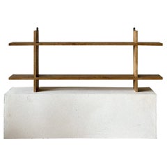 French Reconstruction Era Oak Wall Shelf, France, c. 1950s