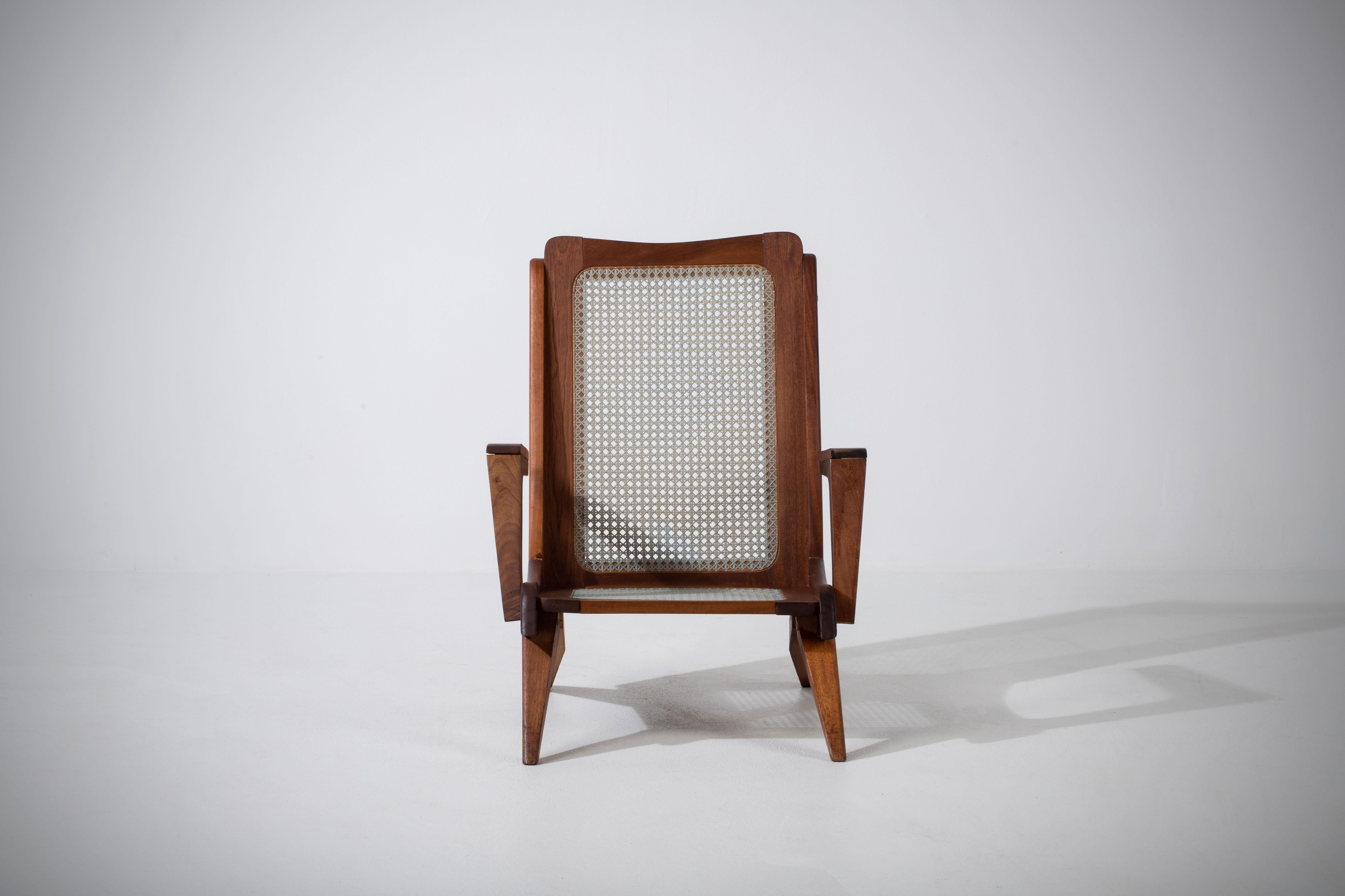 Mid-Century Modern Fauteuil de salon de reconstruction français en vente