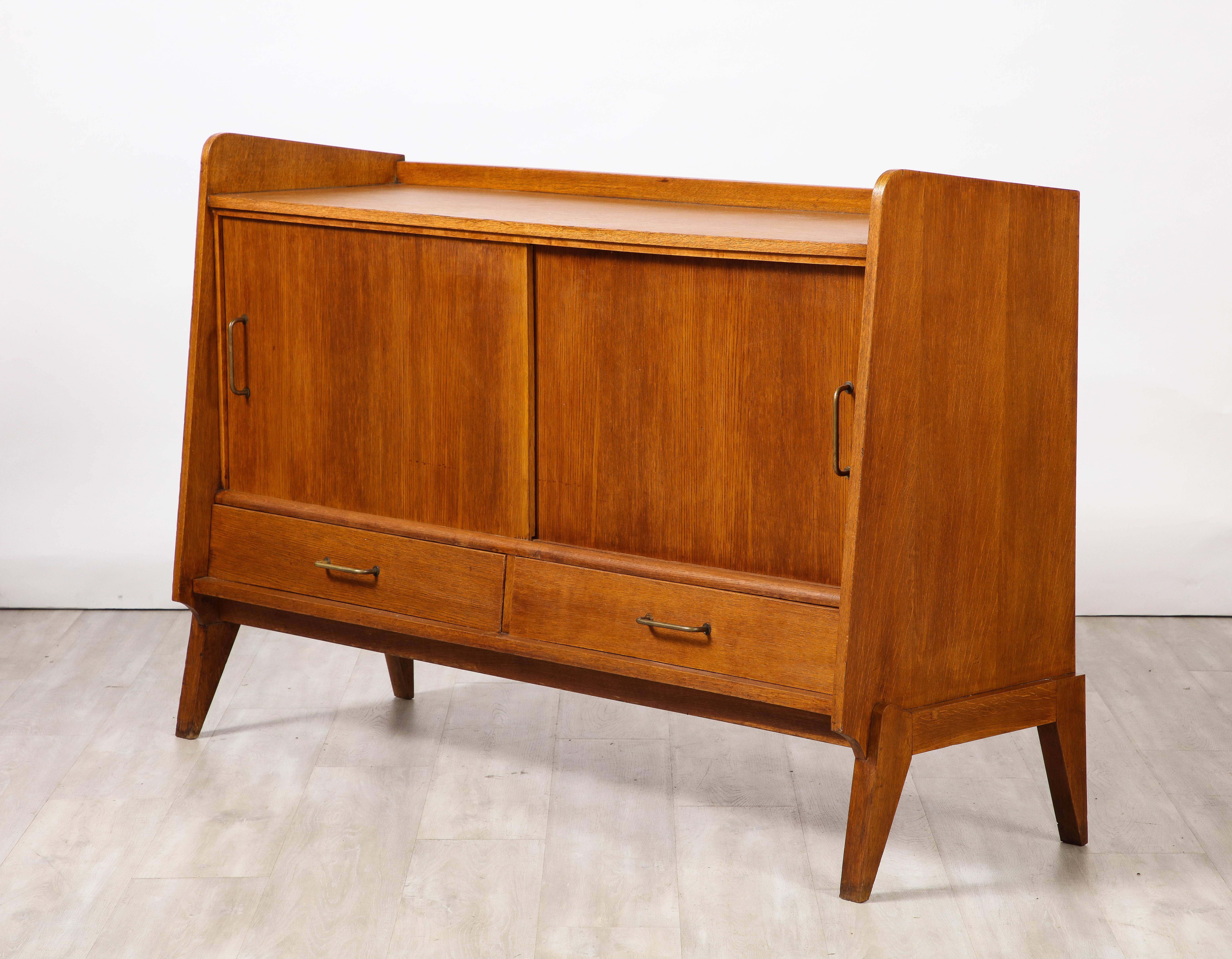 French Reconstruction Oak Cabinet, France, circa 1950 For Sale 6